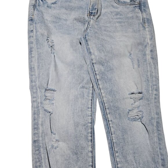 American Eagle Jegging Crop Jeans Womens Size 10 Light Wash Ripped Denim - Picture 6 of 9